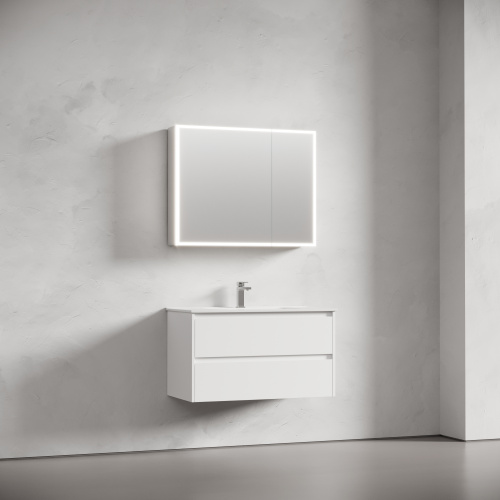 Зеркало-шкаф Sancos Evoke SC8090 90х14х70 настенный цвет серый - фото 2